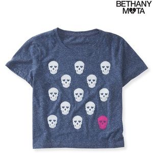 Bethany Mota Skulls Crop Top